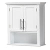Baxton Studio Turner Modern and Contemporary White Finished Wood 2-Door Bathroom Wall Storage Cabinet WHI-SR1802098-White-Cabinet