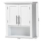 Baxton Studio Turner Modern and Contemporary White Finished Wood 2-Door Bathroom Wall Storage Cabinet WHI-SR1802098-White-Cabinet