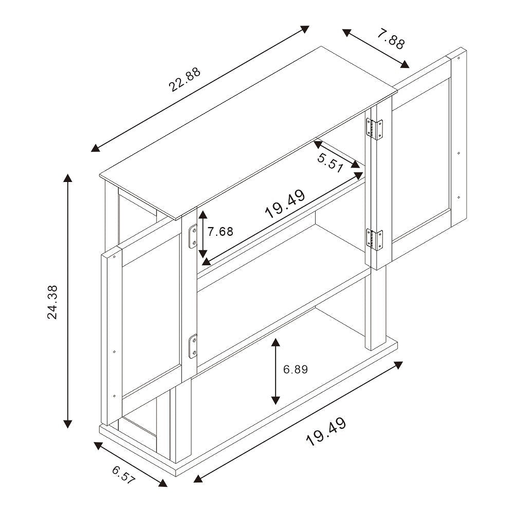Baxton Studio Turner Modern and Contemporary White Finished Wood 2-Door Bathroom Wall Storage Cabinet