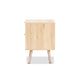 Baxton Studio Baird Mid-Century Modern Light Oak Brown Finished Wood and Rattan 2-Drawer End Table WHI-SR196128-Rattan-ET