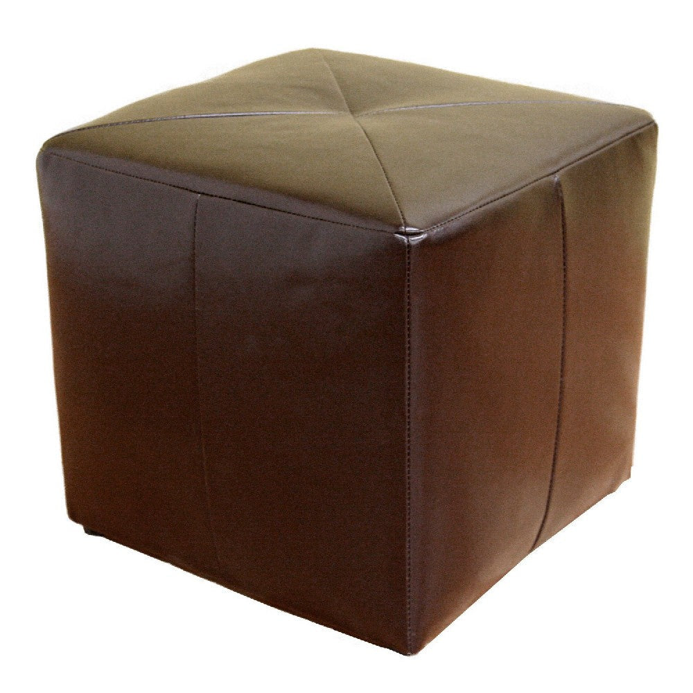 Baxton Studio Aric Bonded Leather Ottoman WHI-ST-20-brown-ottoman