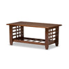 Baxton Studio Larissa Modern Classic Mission Style Cherry Finished Brown Wood Living Room Occasional Coffee Table WHI-SW5218-Cherry-TS2-CT