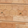 Baxton Studio Hosea Japandi Carved Honeycomb Natural 3-Drawer Chest WHI-SW8000-61CH3D-3DW-Natural-Chest