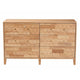 Baxton Studio Hosea Japandi Carved Honeycomb Natural 6-Drawer Dresser WHI-SW8000-61D6D-6DW-Natural-Dresser