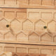 Baxton Studio Hosea Japandi Carved Honeycomb Natural 6-Drawer Dresser WHI-SW8000-61D6D-6DW-Natural-Dresser