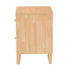 Baxton Studio Hosea Japandi Carved Honeycomb Natural 2-Drawer Nightstand WHI-SW8000-61NS2D-2DW-Natural-Nightstand