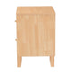 Baxton Studio Hosea Japandi Carved Honeycomb Natural 2-Drawer Nightstand WHI-SW8000-61NS2D-2DW-Natural-Nightstand