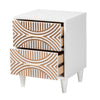 Baxton Studio Louetta Carved Contrasting Nightstand WHI-SW8000-63NS2D-2DW-White-Nightstand
