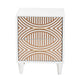 Baxton Studio Louetta Carved Contrasting Nightstand WHI-SW8000-63NS2D-2DW-White-Nightstand