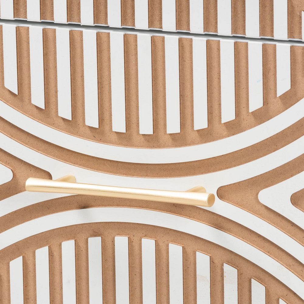 Baxton Studio Louetta Carved Contrasting Nightstand WHI-SW8000-63NS2D-2DW-White-Nightstand