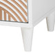 Baxton Studio Louetta Carved Contrasting Nightstand WHI-SW8000-63NS2D-2DW-White-Nightstand