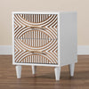 Baxton Studio Louetta Carved Contrasting Nightstand