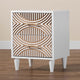Baxton Studio Louetta Carved Contrasting Nightstand