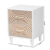 Baxton Studio Louetta Carved Contrasting Nightstand WHI-SW8000-63NS2D-2DW-White-Nightstand