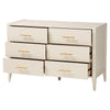 Baxton Studio Primrose Mid-Century Ivory Fluted Wood 6-Drawer Dresser WHI-SW8000-66D6D-6DW-Ivory-Dresser