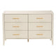 Baxton Studio Primrose Mid-Century Ivory Fluted Wood 6-Drawer Dresser WHI-SW8000-66D6D-6DW-Ivory-Dresser