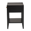 Baxton Studio Primrose Mid-Century Black Fluted Wood 1-Drawer Nightstand WHI-SW8000-66NS-Black-NS