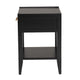Baxton Studio Primrose Mid-Century Black Fluted Wood 1-Drawer Nightstand WHI-SW8000-66NS-Black-NS