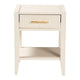 Baxton Studio Primrose Mid-Century Ivory Fluted Wood 1-Drawer Nightstand WHI-SW8000-66NS-Ivory-NS