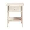 Baxton Studio Braith Farmhouse Ivory Spindle Wood 1-Drawer Nightstand WHI-SW8000-88NS-Ivory-NS
