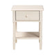 Baxton Studio Braith Farmhouse Ivory Spindle Wood 1-Drawer Nightstand WHI-SW8000-88NS-Ivory-NS