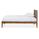 Baxton Studio Daylan Mid-Century Modern Solid Walnut Wood Slatted Queen Size Platform Bed WHI-SW8016-Walnut-M17-Queen