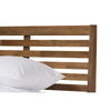 Baxton Studio Daylan Mid-Century Modern Solid Walnut Wood Slatted Queen Size Platform Bed WHI-SW8016-Walnut-M17-Queen