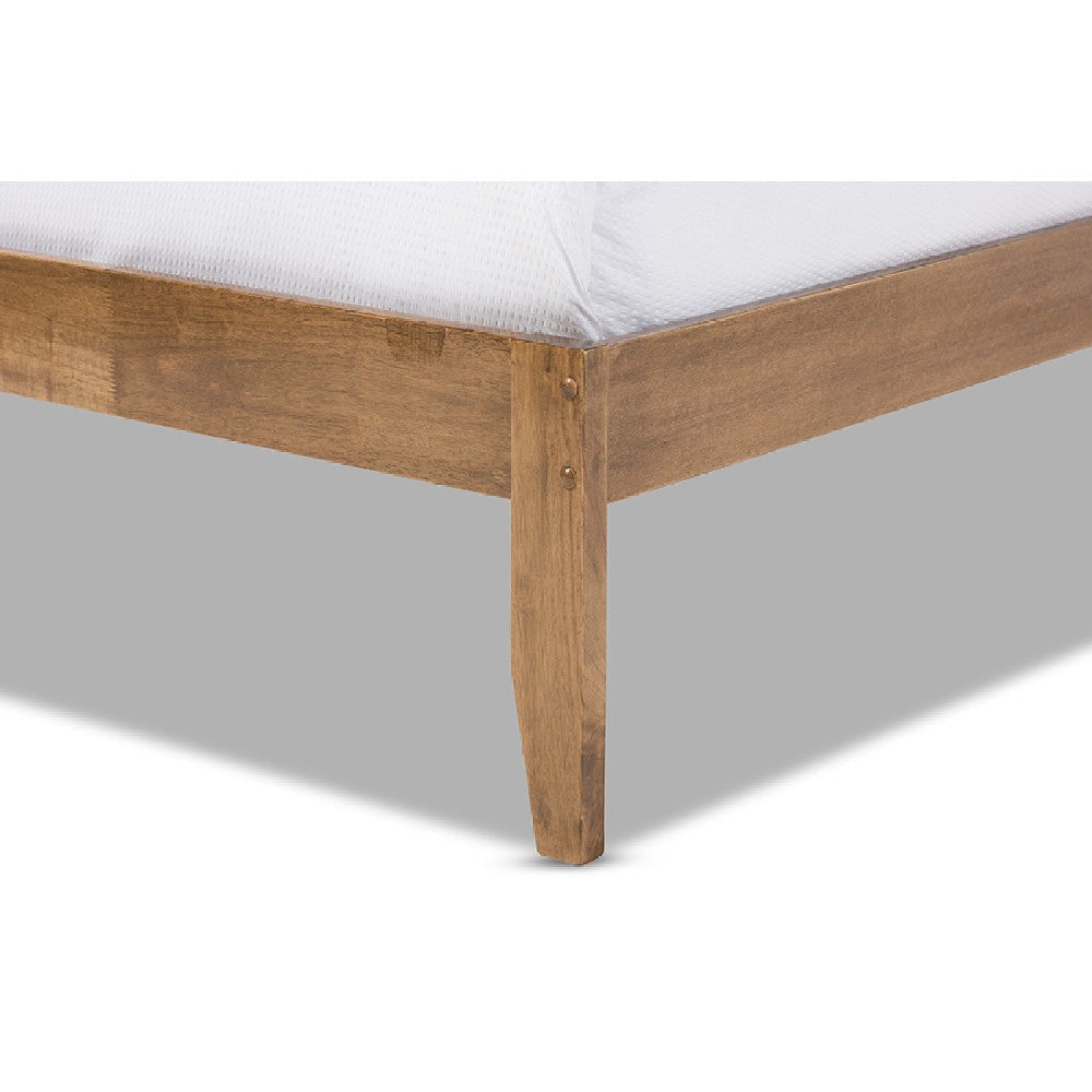Baxton Studio Trina Contemporary Tree Branch Inspired Walnut Wood Queen Size Platform Bed WHI-SW8019-Walnut-M17-Queen