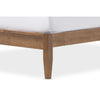 Baxton Studio Loafey Mid-Century Modern Solid Walnut Wood Window-Pane Style Full Size Platform Bed