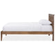 Baxton Studio Loafey Mid-Century Modern Solid Walnut Wood Window-Pane Style King Size Platform Bed