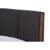 Baxton Studio Ember Mid-Century Dark Grey Fabric and Medium Brown Finish Wood Queen Size Platform Bed WHI-SW8063-Grey-Walnut-M7-Queen