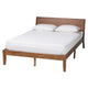 Baxton Studio Salvatore Mid-Century Modern Walnut Brown Finished Wood King Size Platform Bed WHI-SW8521-Walnut-King