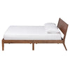 Baxton Studio Salvatore Mid-Century Modern Walnut Brown Finished Wood King Size Platform Bed WHI-SW8521-Walnut-King
