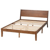 Baxton Studio Salvatore Mid-Century Modern Walnut Brown Finished Wood King Size Platform Bed WHI-SW8521-Walnut-King