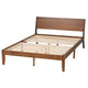 Baxton Studio Salvatore Mid-Century Modern Walnut Brown Finished Wood King Size Platform Bed WHI-SW8521-Walnut-King