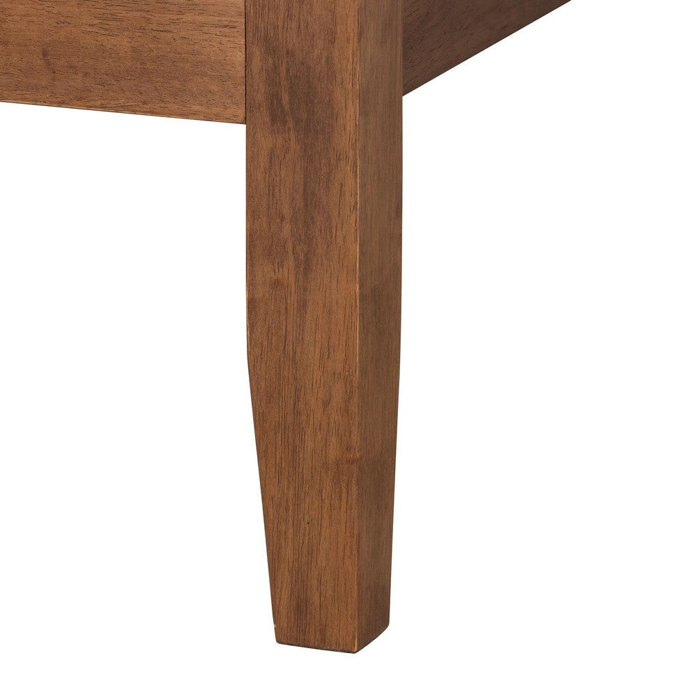 Baxton Studio Salvatore Mid-Century Modern Walnut Brown Finished Wood King Size Platform Bed WHI-SW8521-Walnut-King