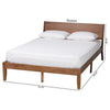 Baxton Studio Salvatore Mid-Century Modern Walnut Brown Finished Wood King Size Platform Bed WHI-SW8521-Walnut-King