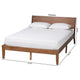 Baxton Studio Salvatore Mid-Century Modern Walnut Brown Finished Wood King Size Platform Bed WHI-SW8521-Walnut-King