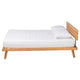 Baxton Studio Joaquin Modern Japandi Rustic Brown Finished Wood Queen Size Platform Bed WHI-SW8523-Rustic-Brown-Queen
