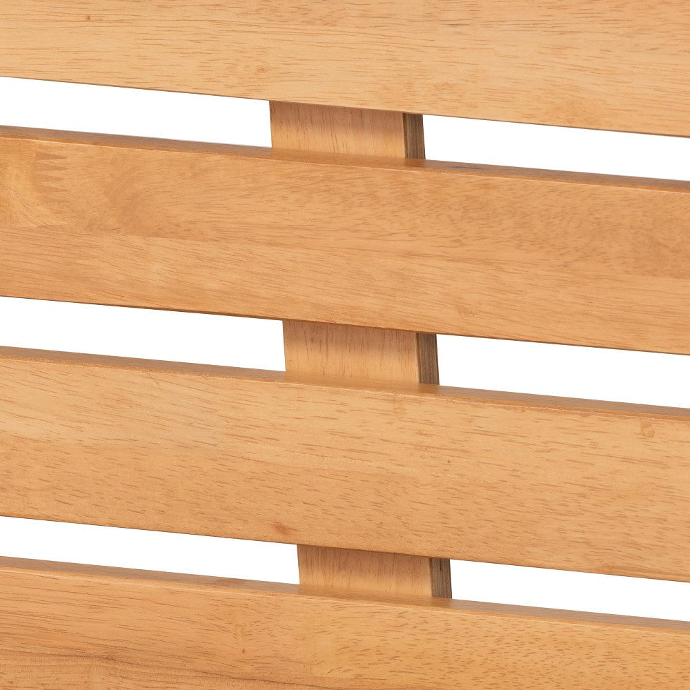 Baxton Studio Joaquin Modern Japandi Rustic Brown Finished Wood Queen Size Platform Bed WHI-SW8523-Rustic-Brown-Queen