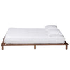 Baxton Studio Alivia Mid-Century Modern Walnut Brown Finished Wood King Size Bed Frame WHI-SW8539-Walnut-King