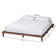 Baxton Studio Alivia Mid-Century Modern Walnut Brown Finished Wood King Size Bed Frame WHI-SW8539-Walnut-King
