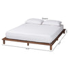 Baxton Studio Alivia Mid-Century Modern Walnut Brown Finished Wood Queen Size Bed Frame WHI-SW8539-Walnut-Queen