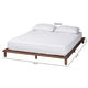 Baxton Studio Alivia Mid-Century Modern Walnut Brown Finished Wood Queen Size Bed Frame WHI-SW8539-Walnut-Queen