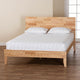 Baxton Studio Hosea Japandi Carved Honeycomb Natural Queen Size Platform Bed