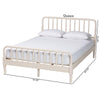 Baxton Studio Braith Farmhouse Ivory Spindle Wood Queen Size Platform Bed WHI-SW8620-Ivory-Queen