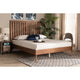 Baxton Studio Saki Mid-Century Modern Walnut Brown Finished Wood King Size Platform Bed