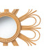 bali & pari Sakura Modern Bohemian Natural Brown Rattan Accent Wall Mirror WHI-Sakura-Rattan-Mirror