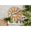 bali & pari Sakura Modern Bohemian Natural Brown Rattan Accent Wall Mirror WHI-Sakura-Rattan-Mirror
