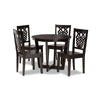 Baxton Studio Salida Modern and Contemporary Transitional Dark Brown Finished Wood 5-Piece Dining Set